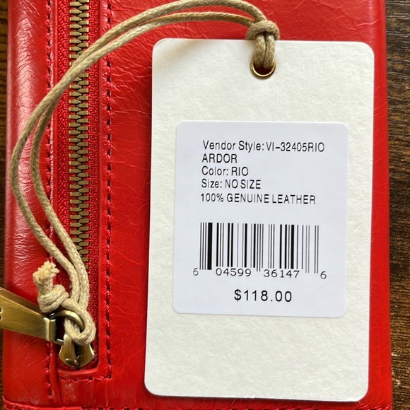 NWT: HOBO: Ardor Continental Leather Wallet: Rio: Coral (Pinky, orangey, red) - Picture 2 of 12